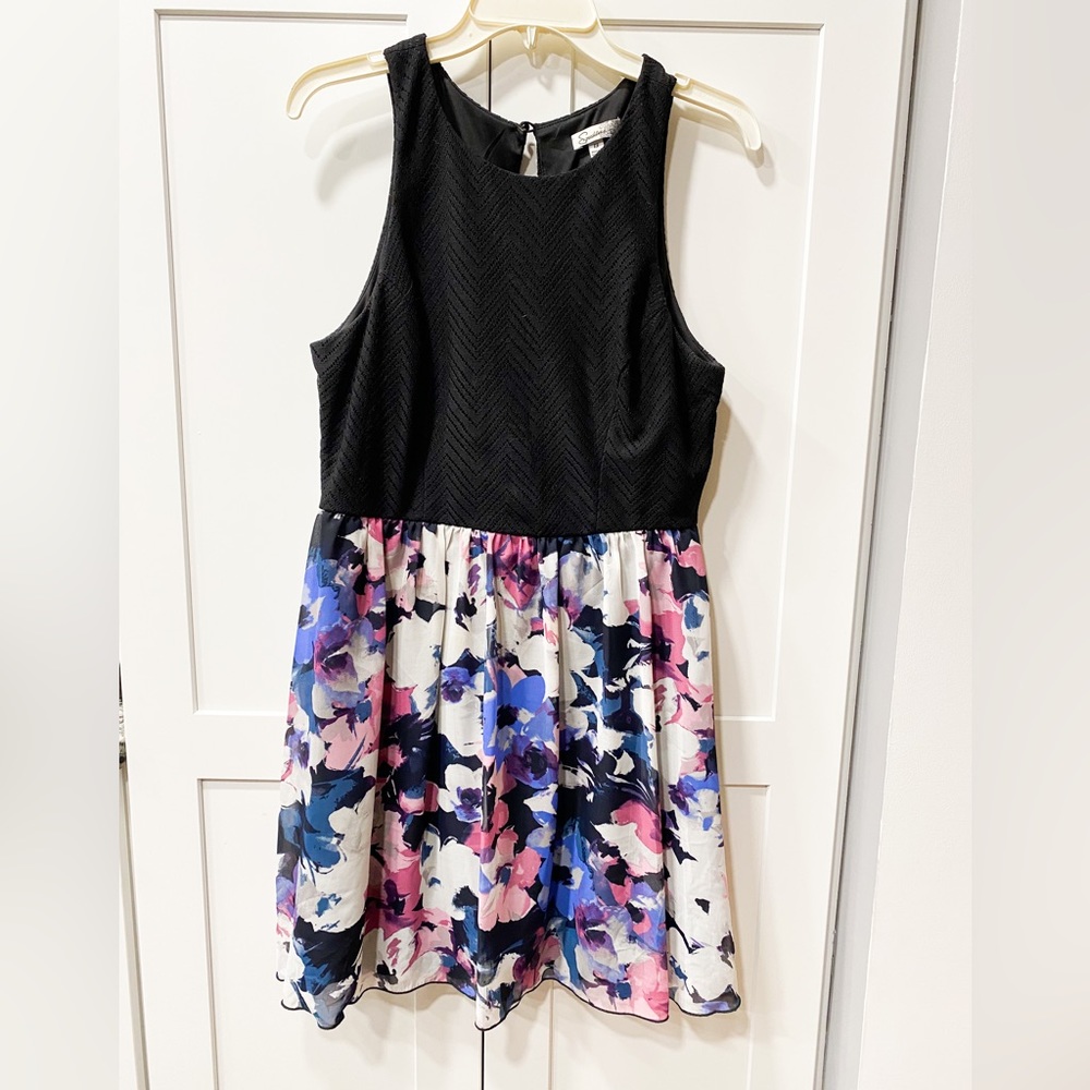 Speeckless Black and Floral Dress